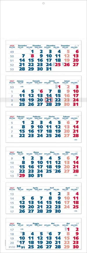 Calendario 6 mesi Mini Art. 86