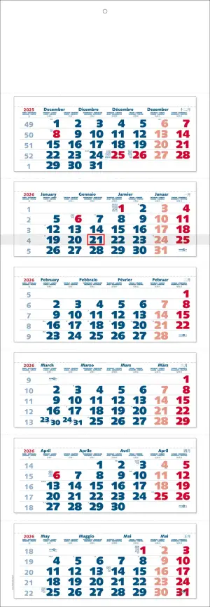 Calendario 6 mesi Mini Art. 86